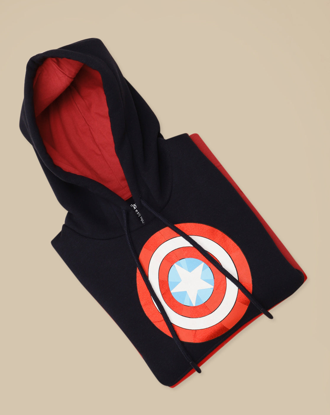 Captain America Printed Regular Fit Hoodie For Boys