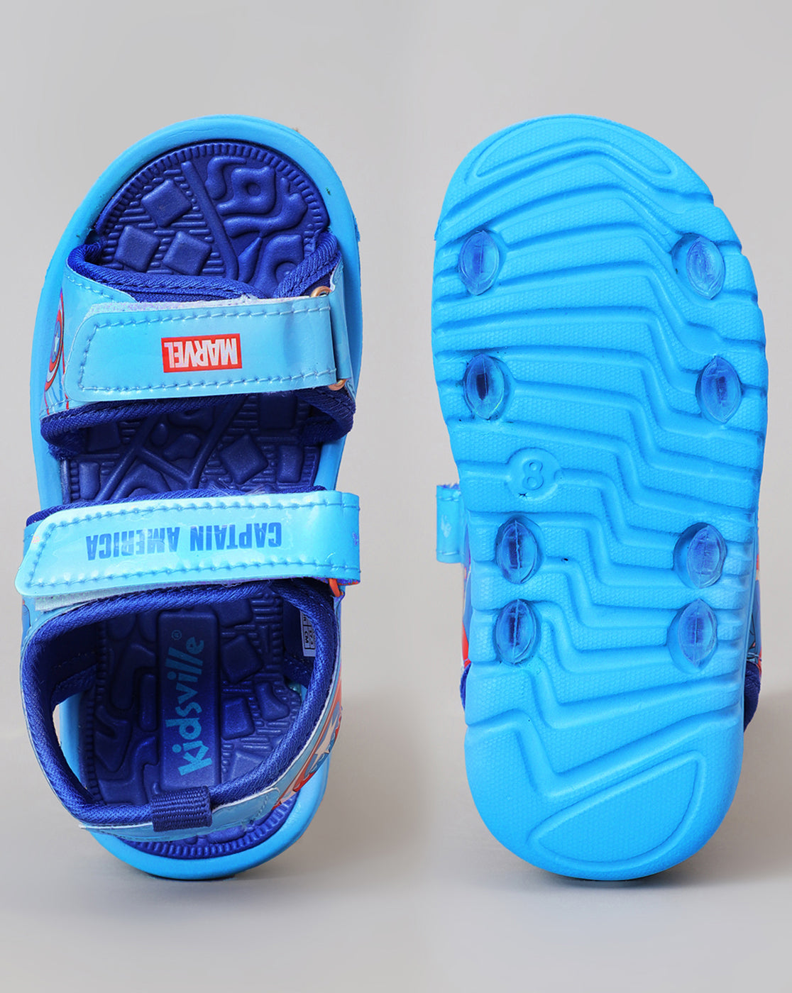 Captain America Printed Sandals For Kids Boys