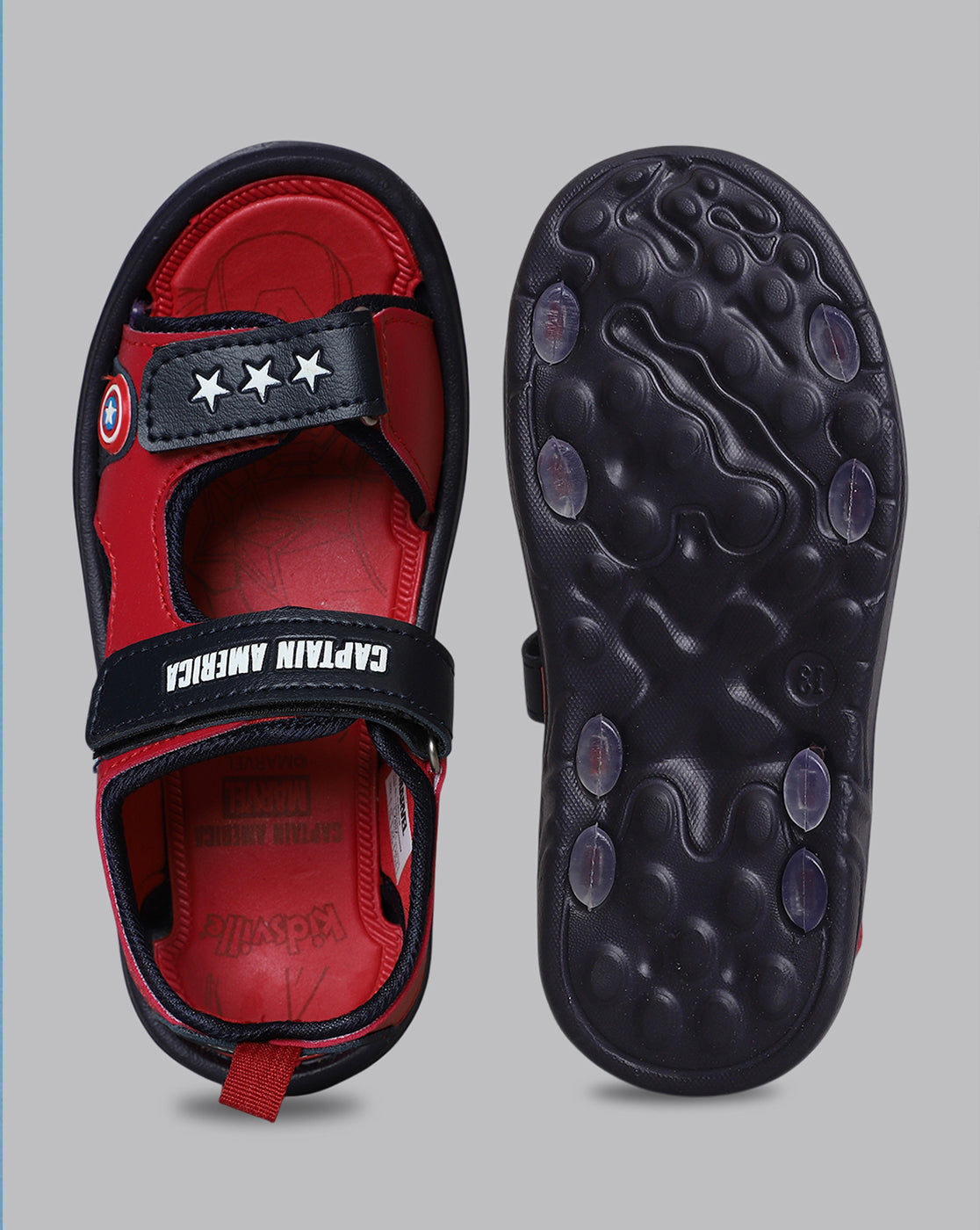 Captain America Printed Sandals For Kids Boys
