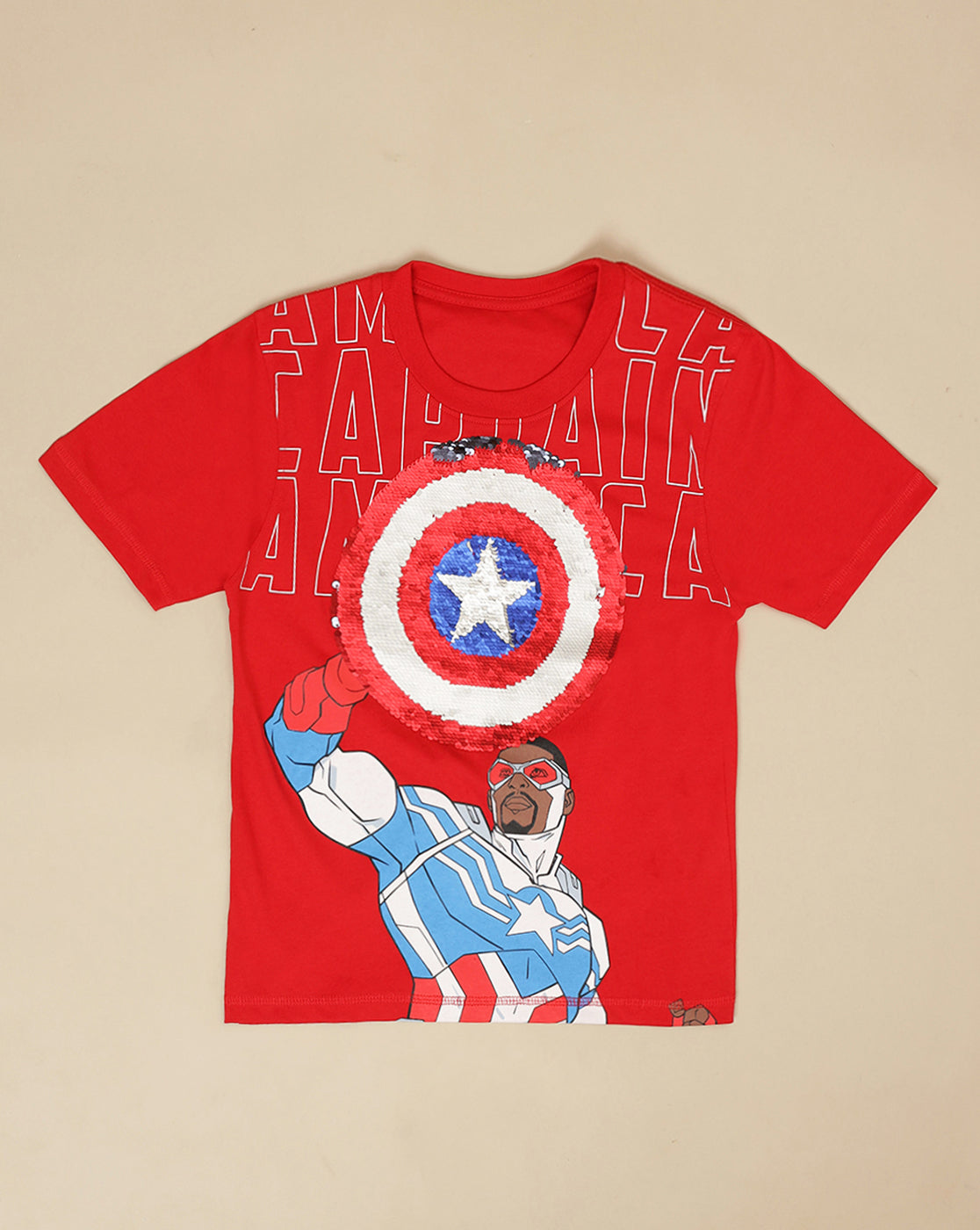 Captain America Printed Regular Fit Tshirt For Boys