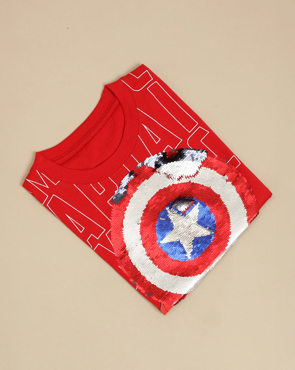 Captain America Printed Regular Fit Tshirt For Boys