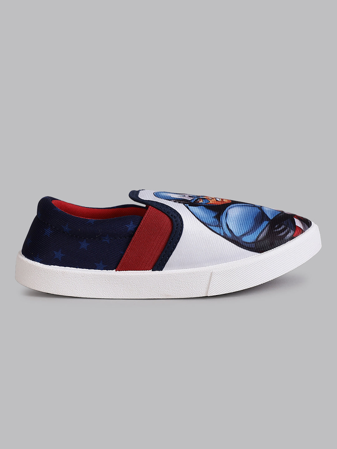 Kids Boys Captain America Printed Navy Blue Canvas