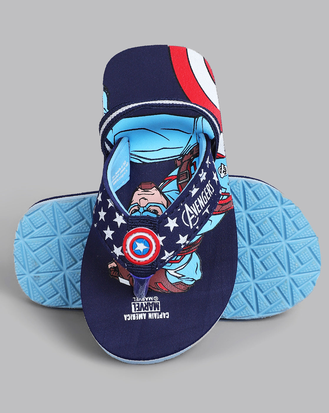 Captain America Navy Flip-Flops Kids Boys