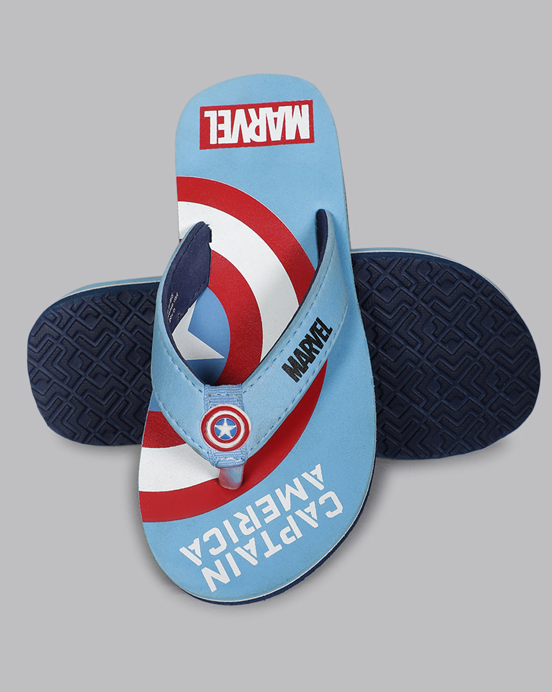 Captain America Printed Flipflops for Boys