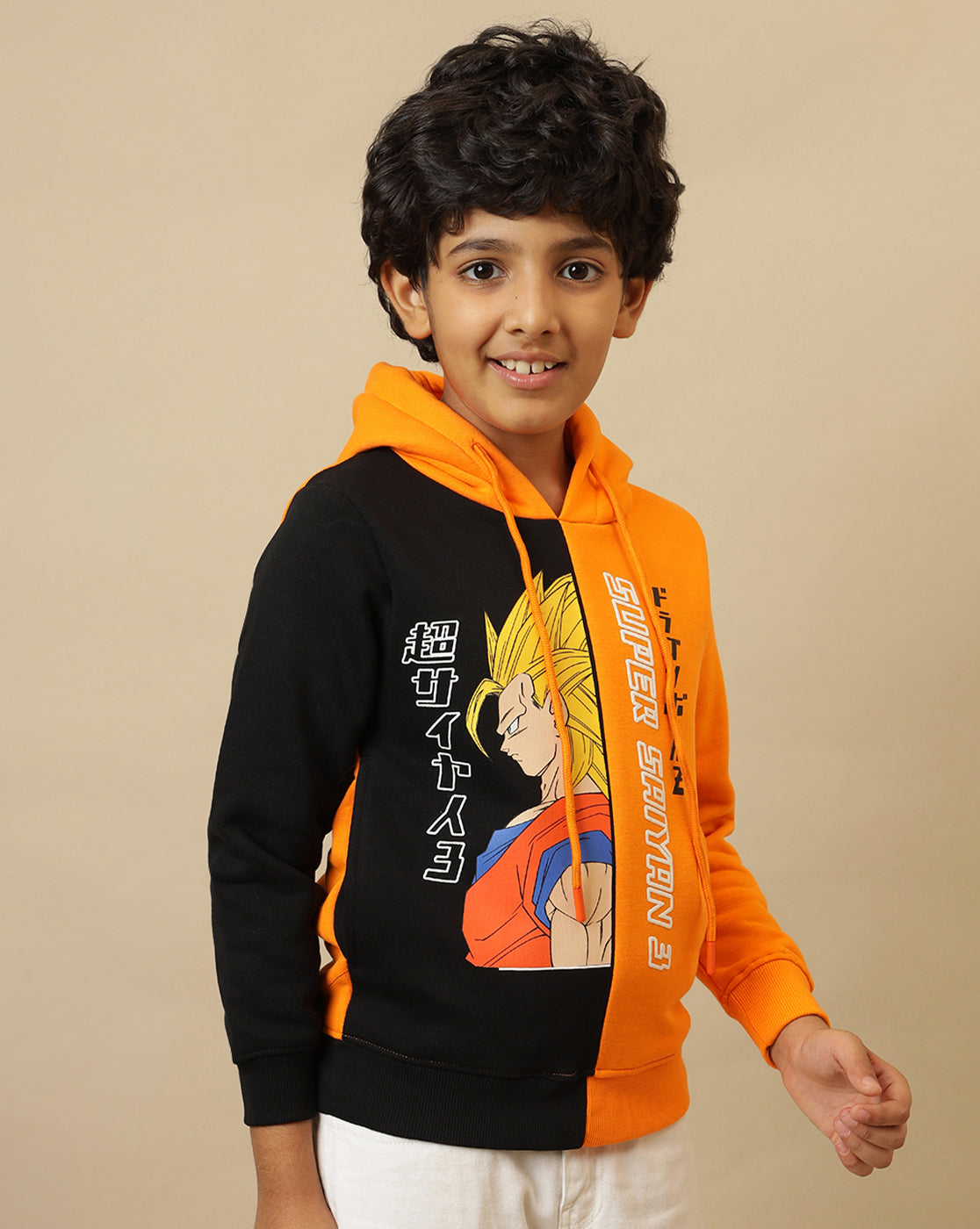Dragon Ball Z Printed Regular Fit Hoodie For Boys