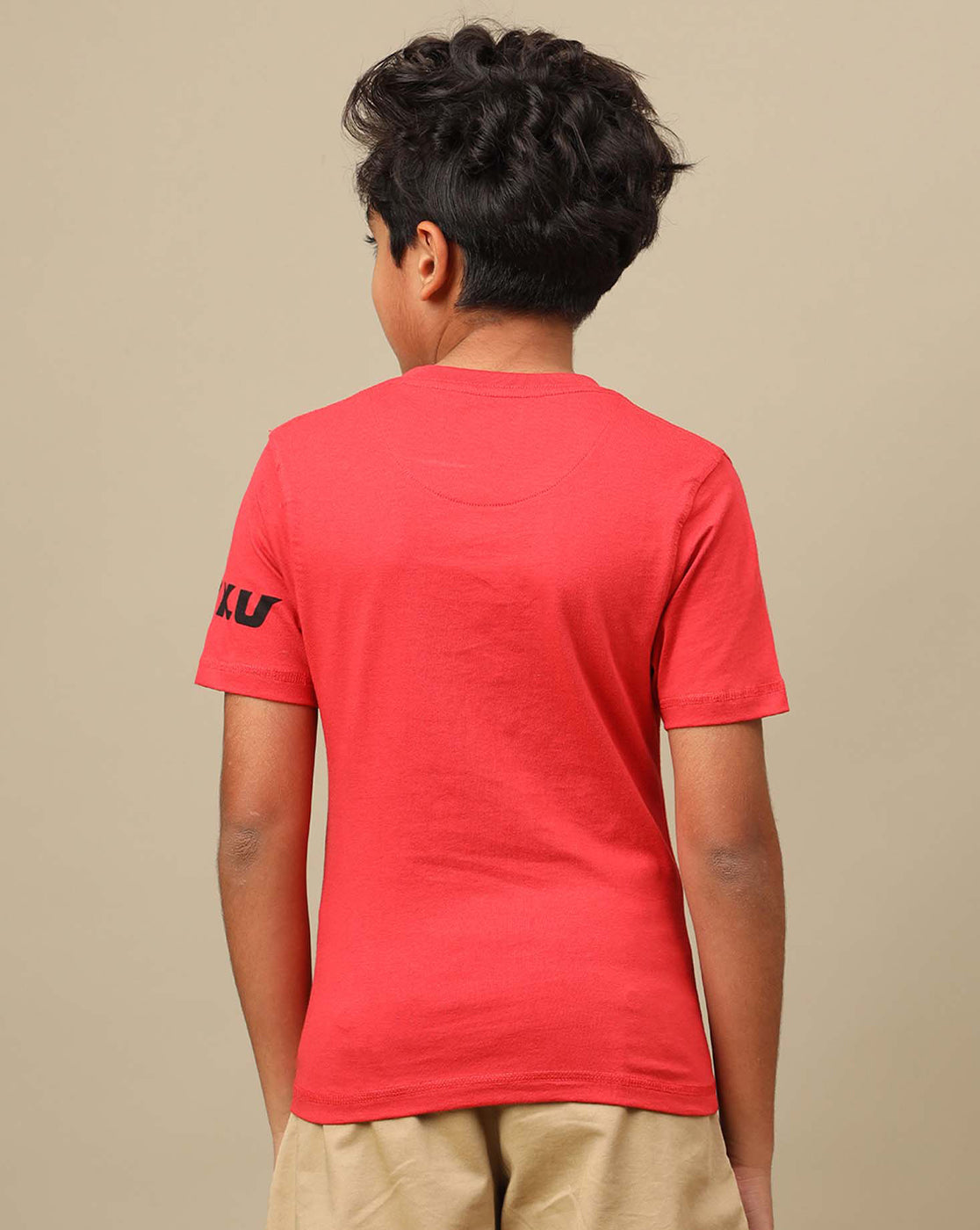 Dragon Ball Z: Super Saiyan Goku Anime Printed Cranberry Regular Fit Pure Cotton Tshirt For Boys