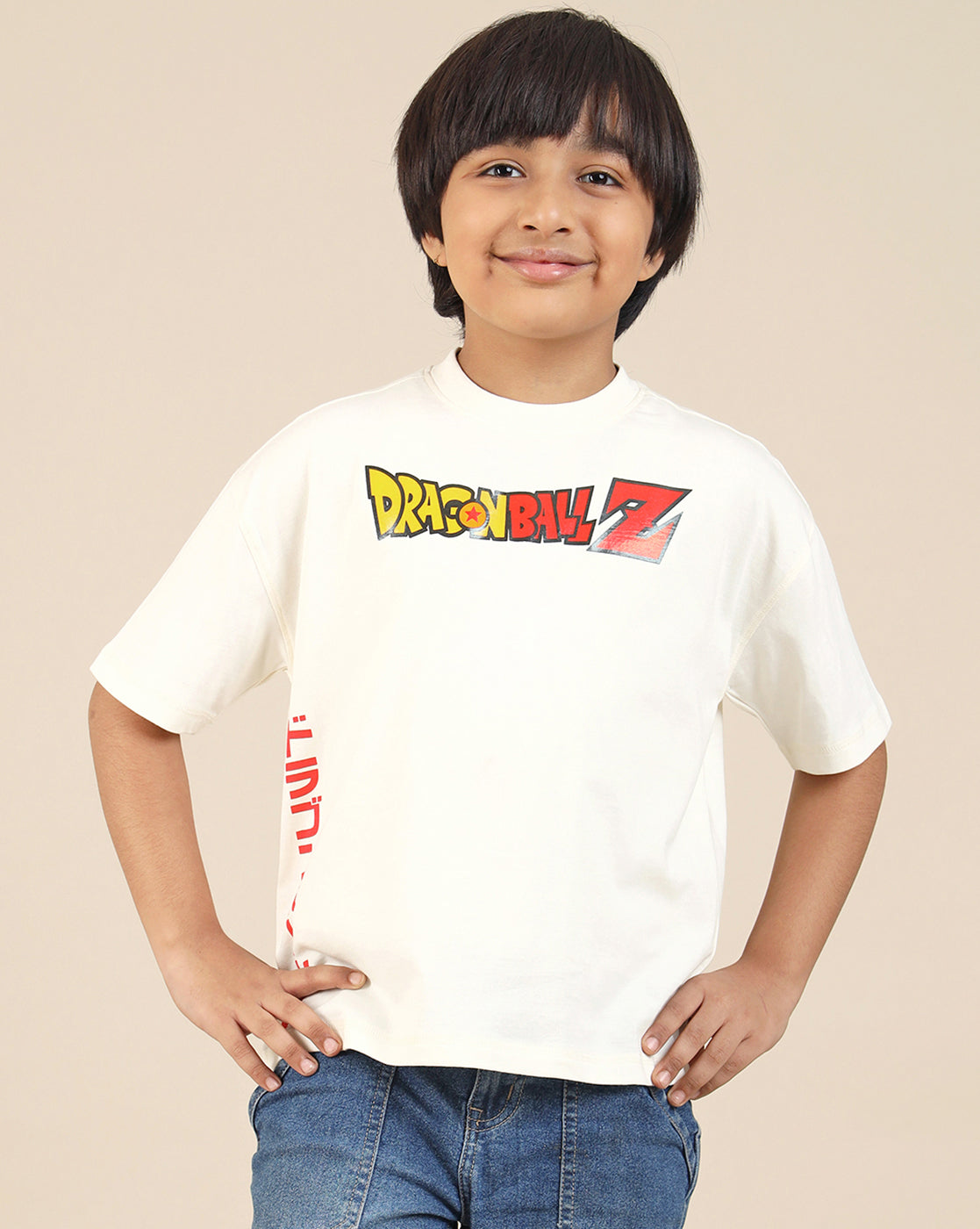 Dragon Ball Z Printed Oversized Tshirt For Boys