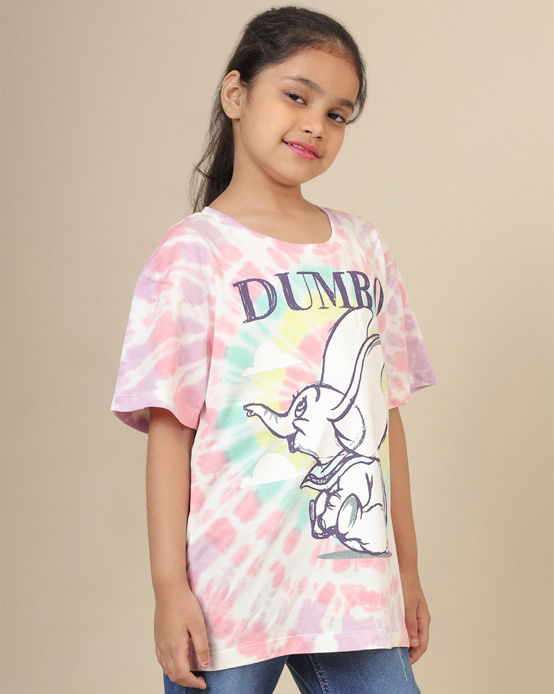 Dumbo Printed Oversized Tshirt For Girls