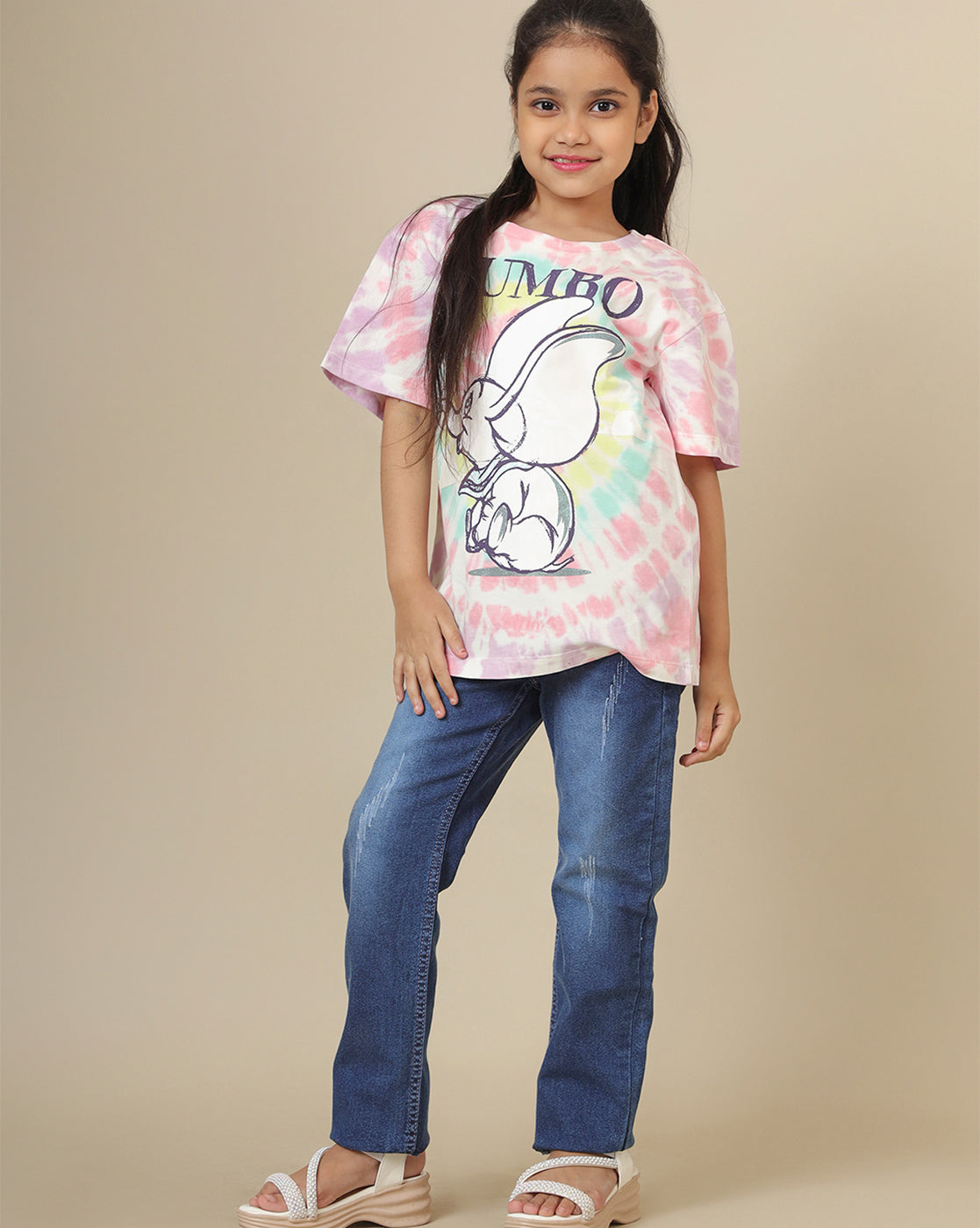 Dumbo Printed Oversized Tshirt For Girls