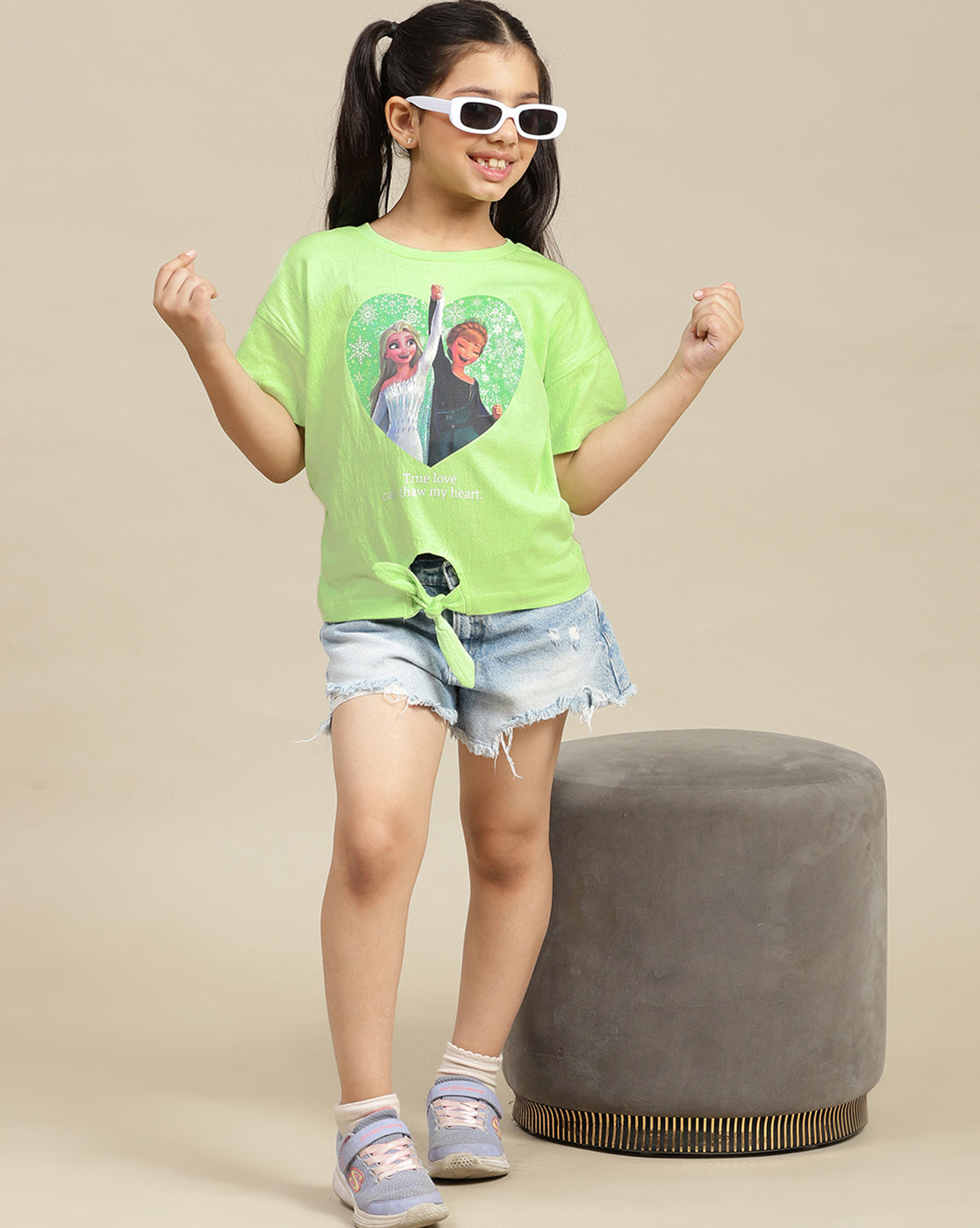Frozen Printed Relaxed Fit Tshirt For Girls