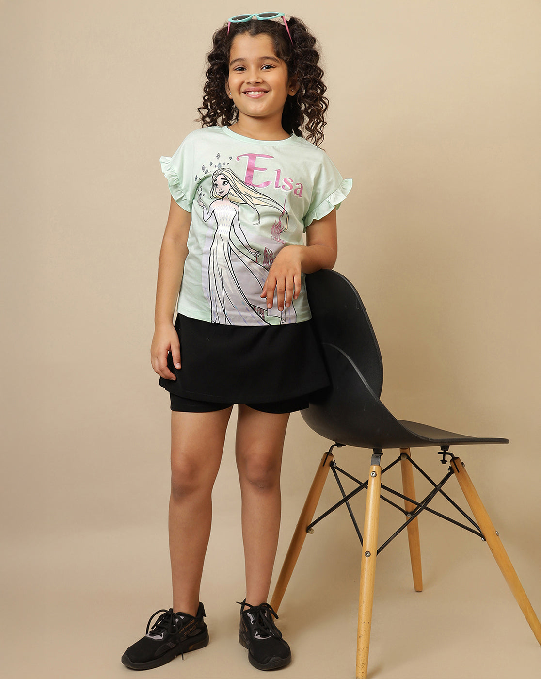 Frozen Printed Relaxed Fit Tshirt For Girls