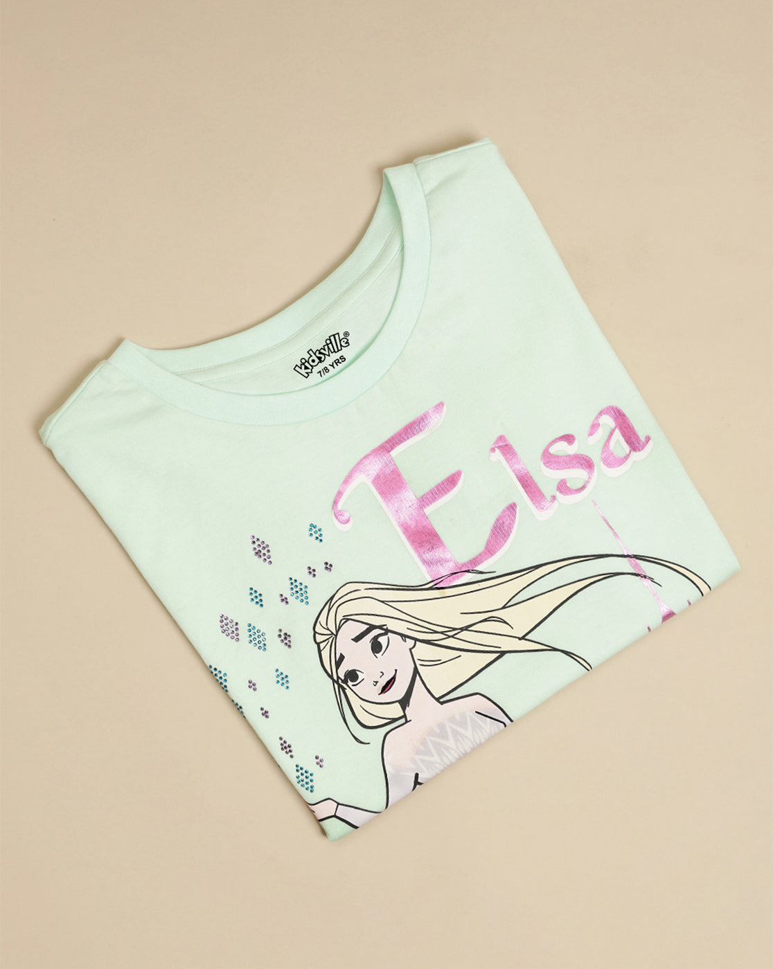 Frozen Printed Relaxed Fit Tshirt For Girls