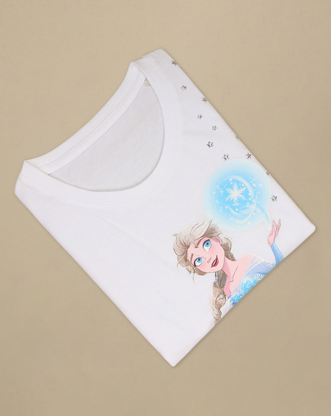 Frozen Printed Oversized Fit Tshirt For Girls