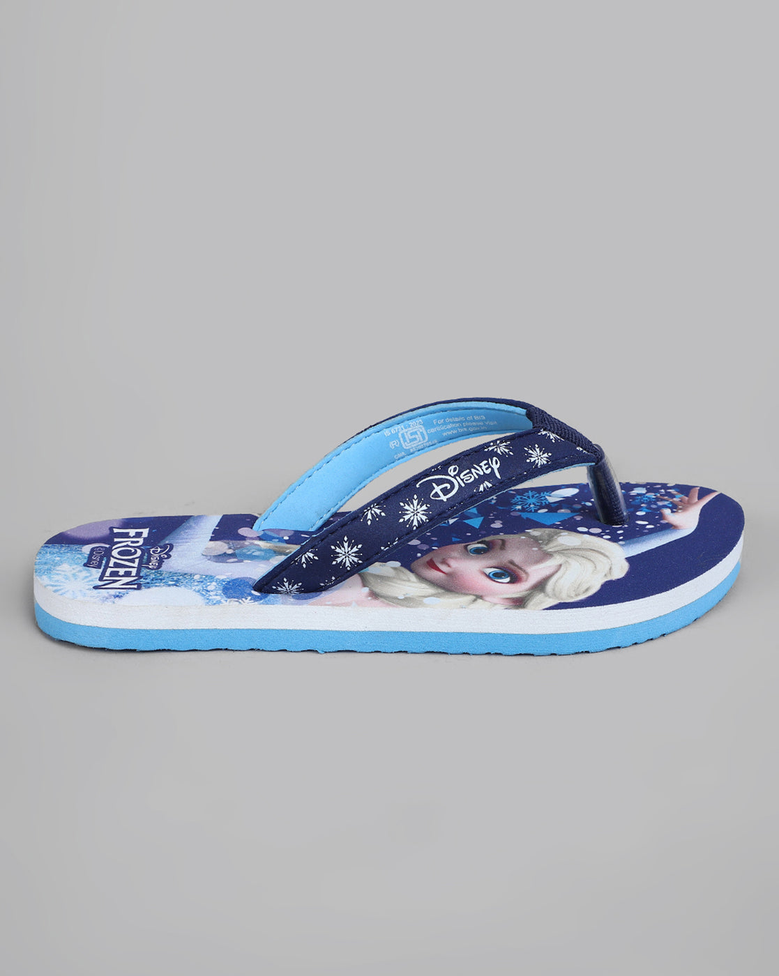 Frozen Printed Navy Flip-Flops For Kids Girls