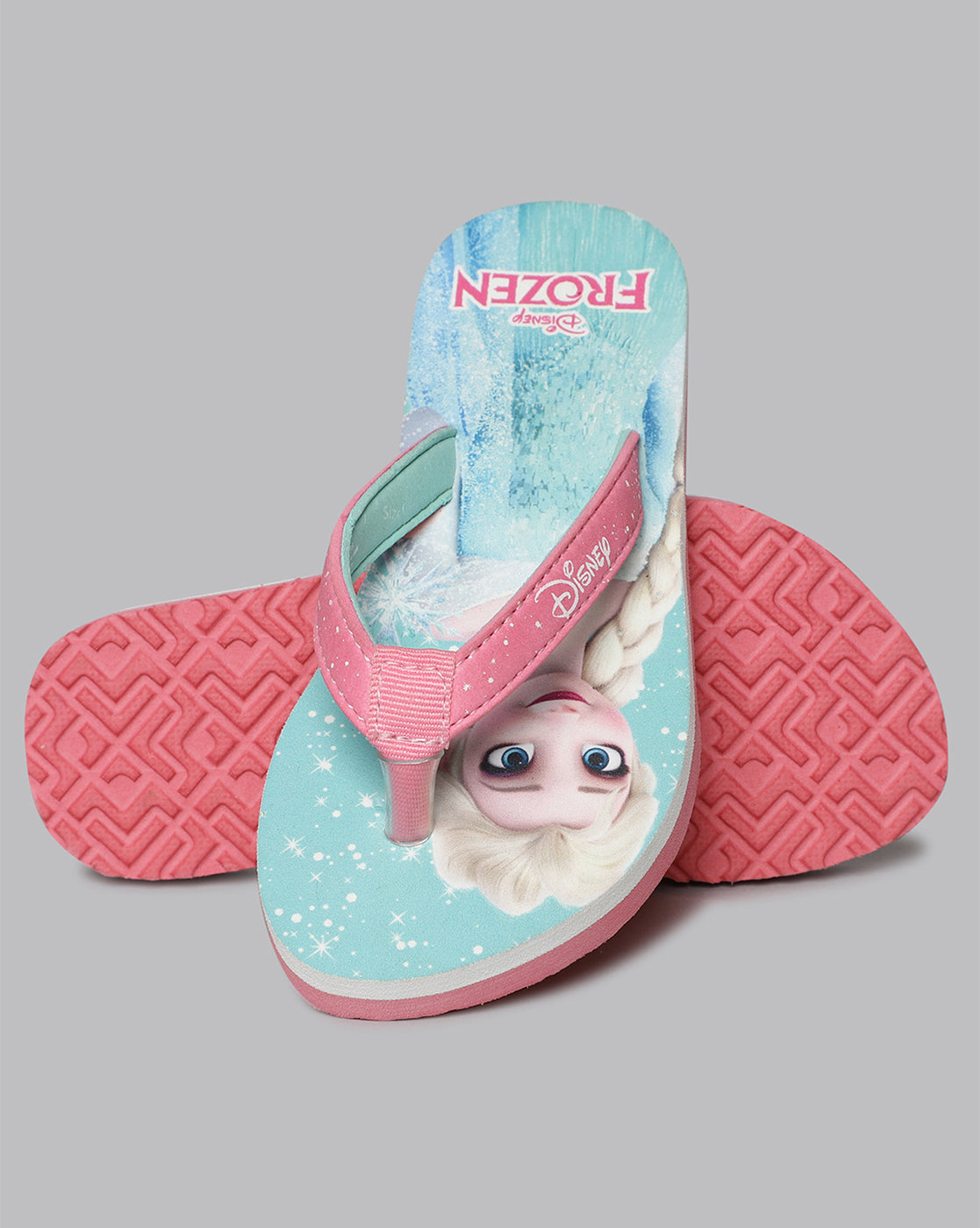 Frozen Printed Pink Flip-Flops For Kids Girls