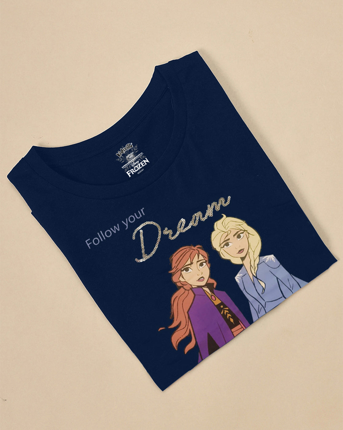 Frozen Printed Oversized Tshirt For Girls