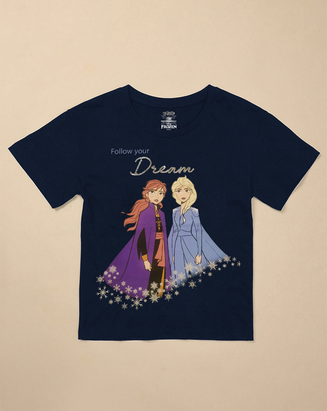 Frozen Printed Oversized Tshirt For Girls