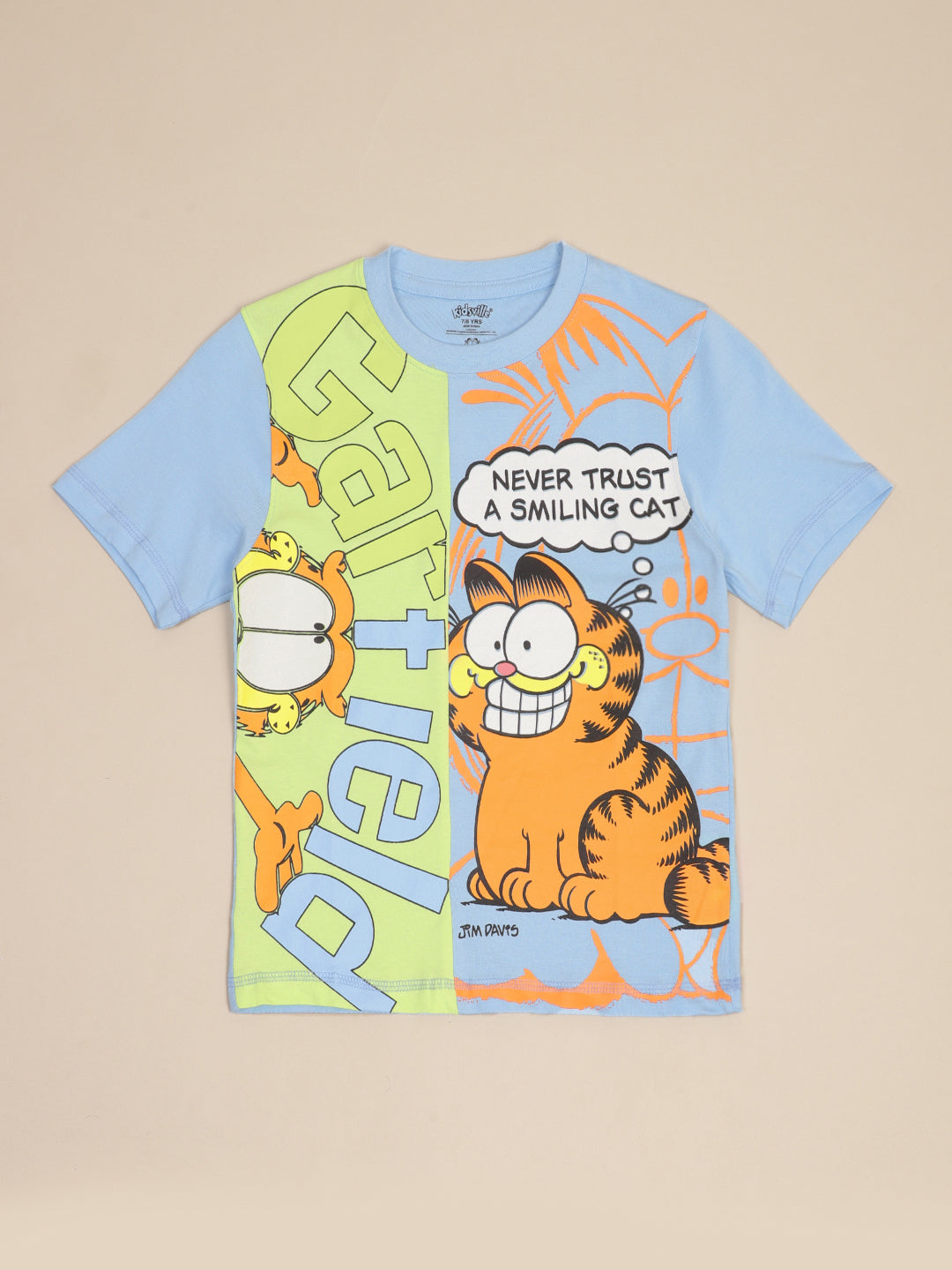 Garfield Printed Regular Fit Tshirt For Boys