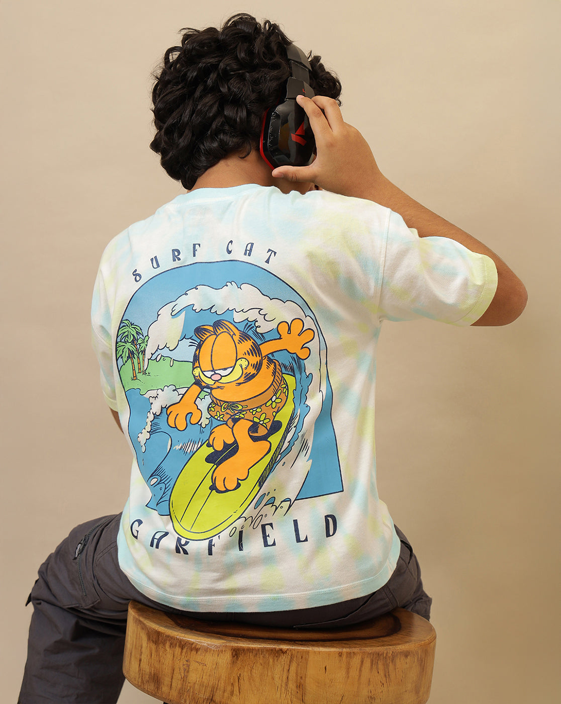 Garfield Printed Regular Fit Tshirt For Boys