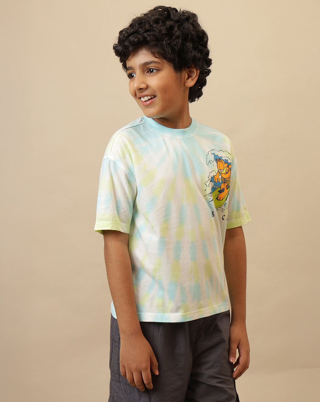 Garfield Printed Regular Fit Tshirt For Boys
