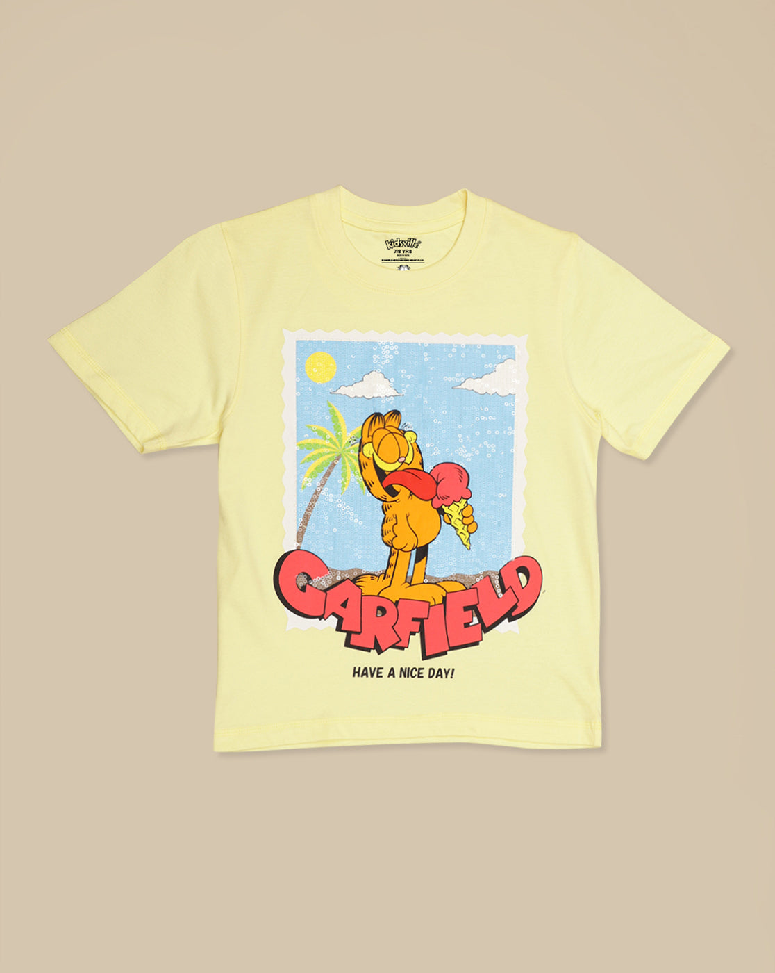 Garfield Printed Regular Fit Tshirt For Boys