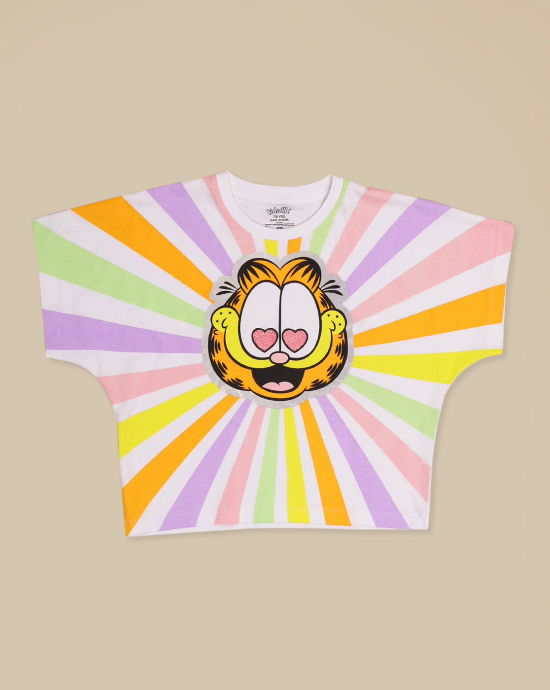 Garfield Printed Oversized Tshirt For Girls