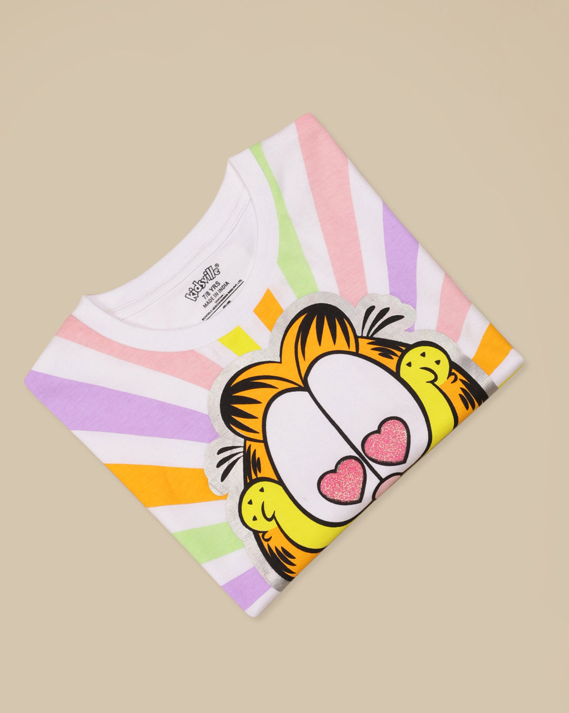 Garfield Printed Oversized Tshirt For Girls