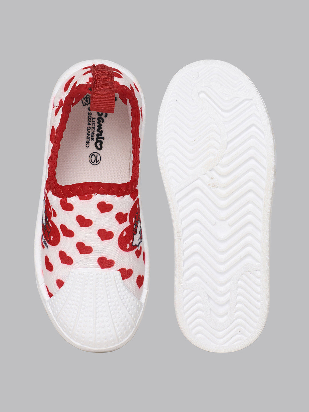 Kids Girls Hello Kitty Printed Red Shoes
