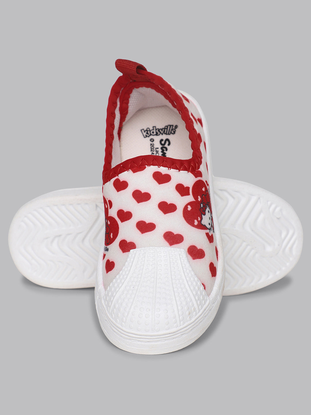 Kids Girls Hello Kitty Printed Red Shoes