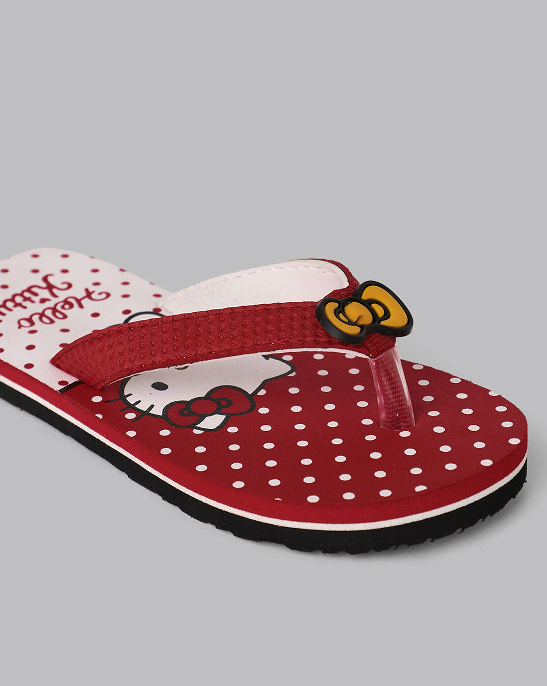 Hello Kitty Printed Red Flip-Flops For Kids Girls