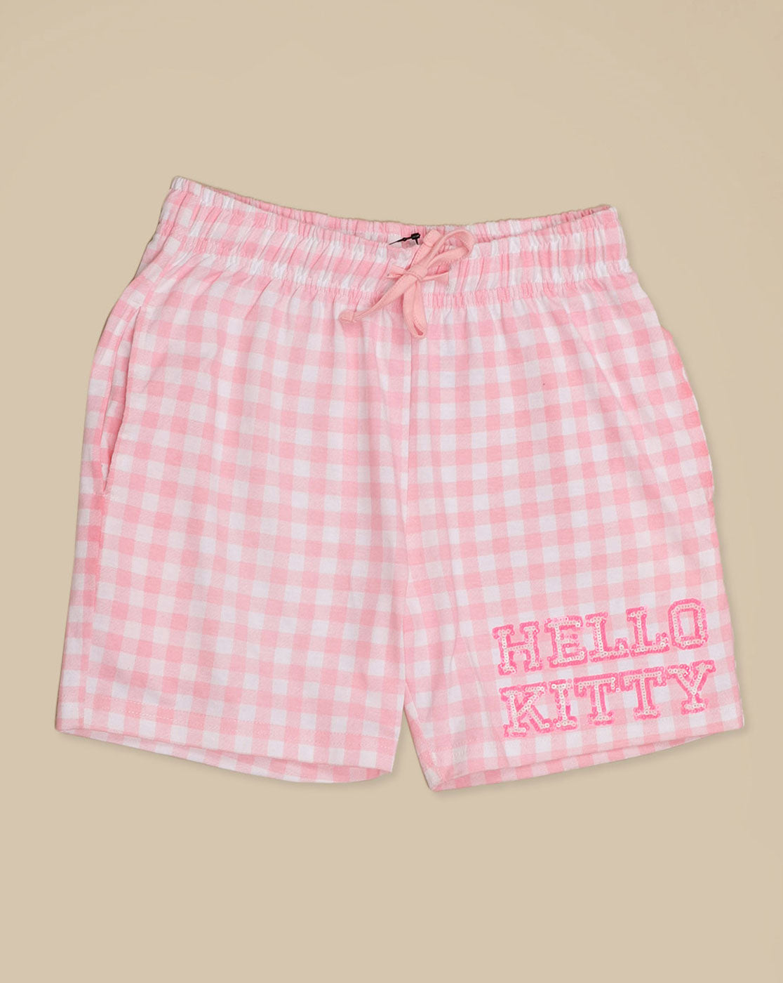 Hello Kitty printed Regular Fit T-Shirt & Shorts Co-Ords Set For Girls