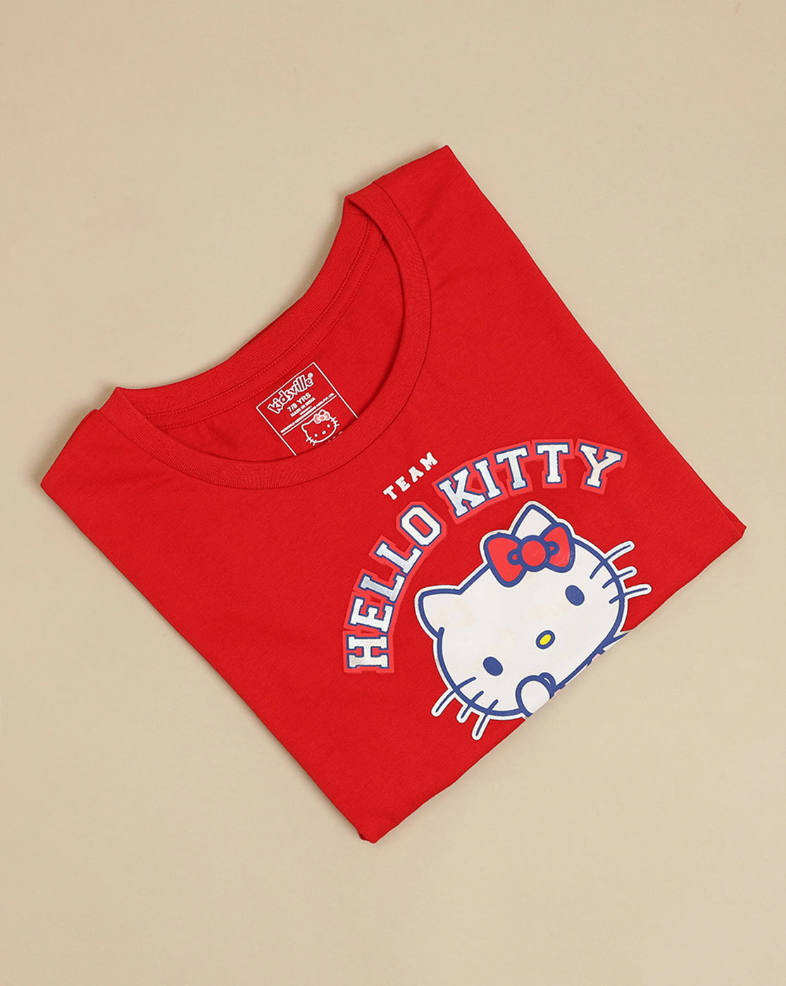 Hello Kitty Printed Oversized Fit Tshirt For Girls