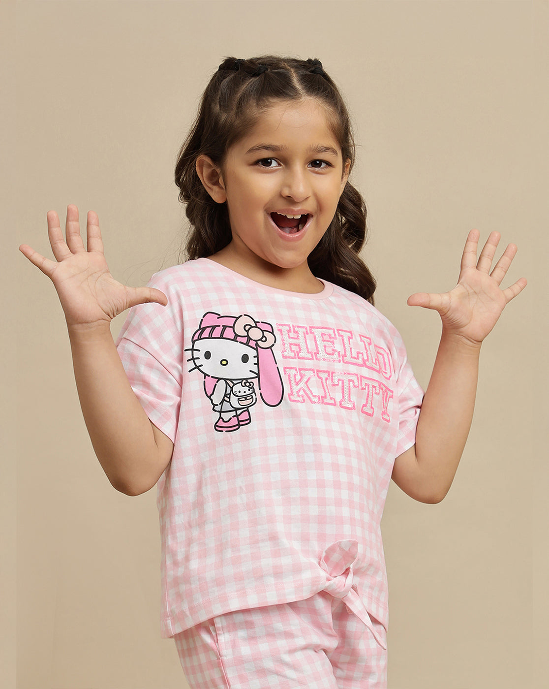 Hello Kitty Printed Relaxed Fit Tshirt For Girls