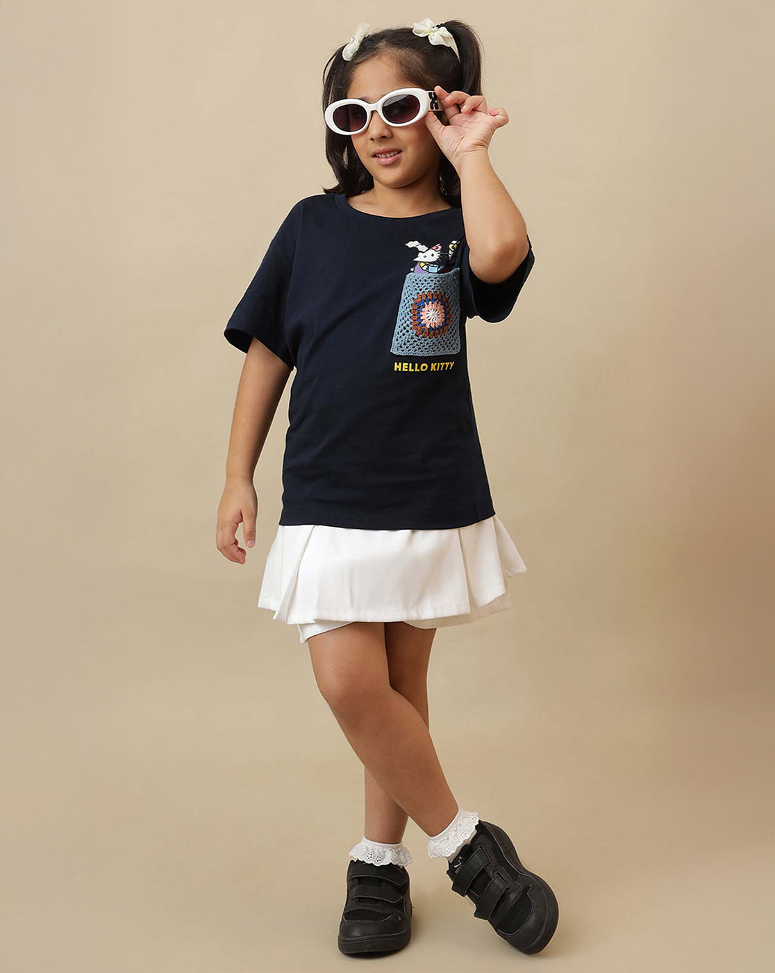 Hello Kitty Printed Oversized Tshirt For Girls