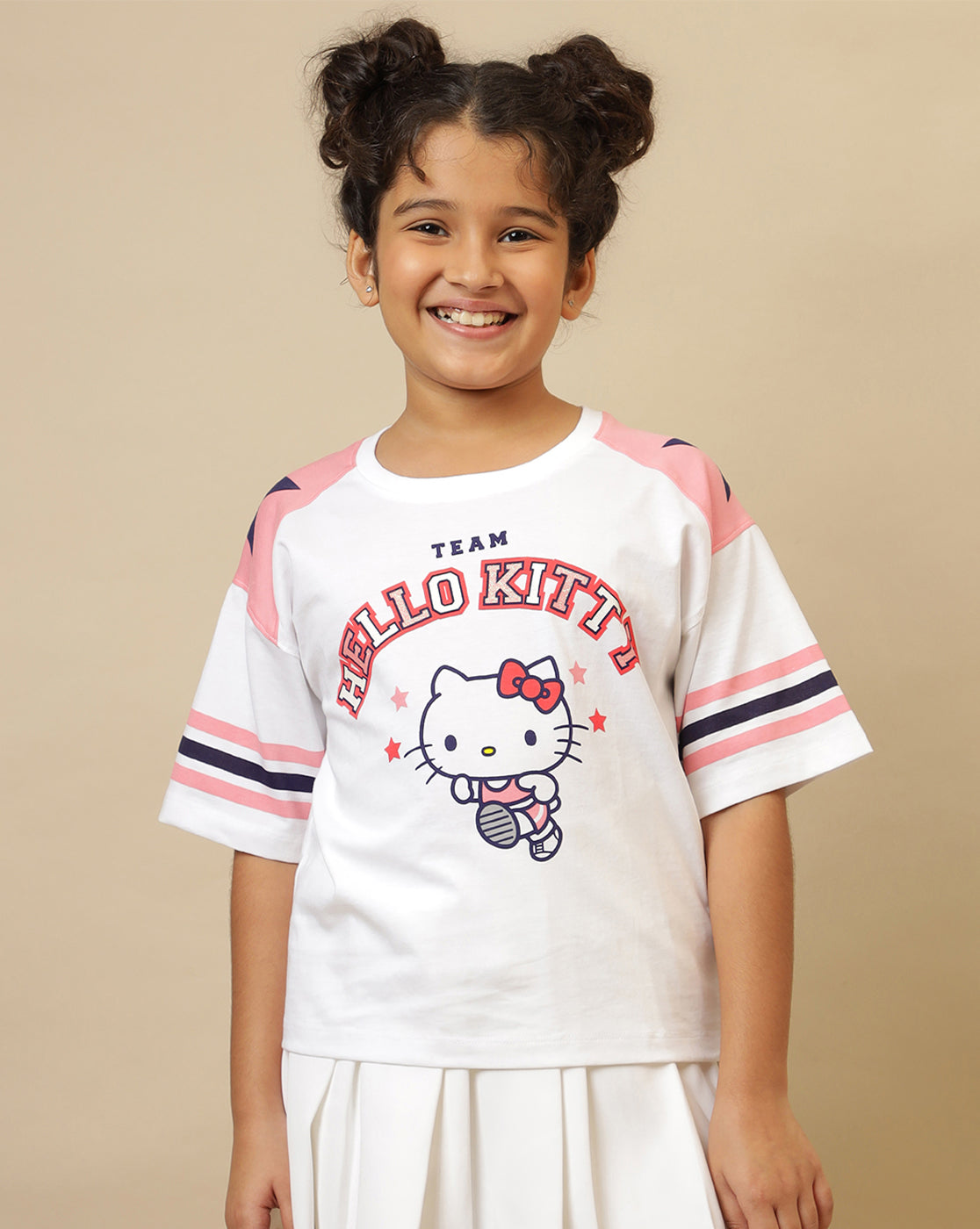 Hello Kitty Printed Oversized Fit Tshirt For Girls