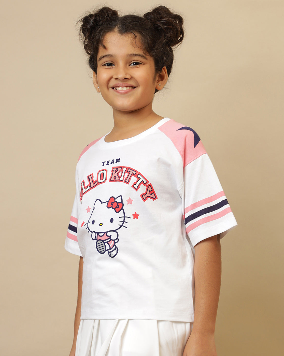 Hello Kitty Printed Oversized Fit Tshirt For Girls