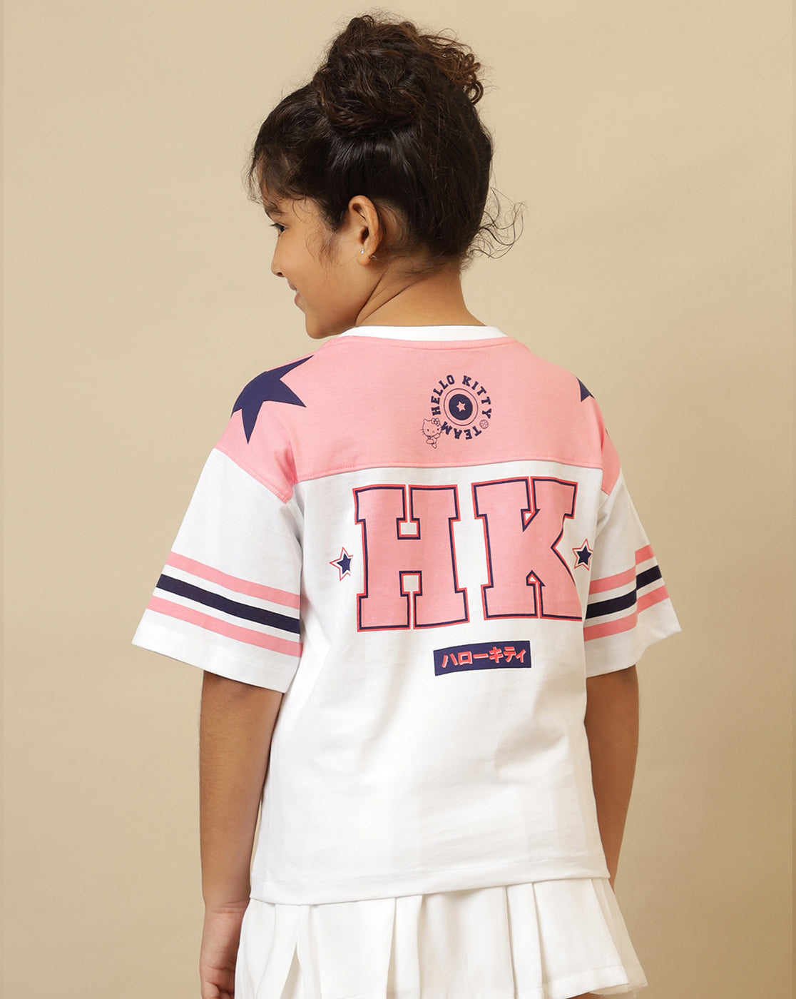 Hello Kitty Printed Oversized Fit Tshirt For Girls