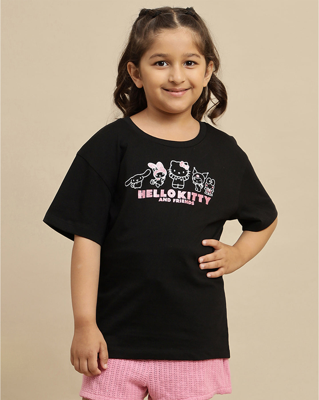Hello Kitty Printed Oversized Tshirt For Girls