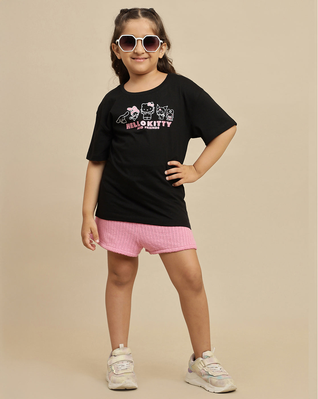 Hello Kitty Printed Oversized Tshirt For Girls