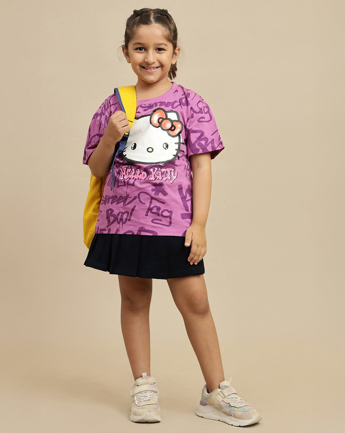 Hello Kitty Printed Oversized Tshirt For Girls