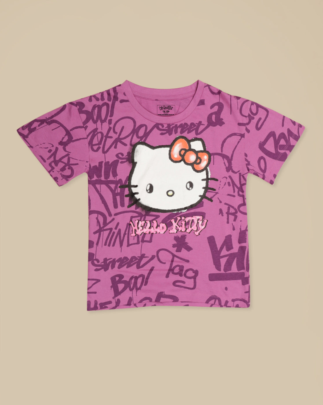 Hello Kitty Printed Oversized Tshirt For Girls