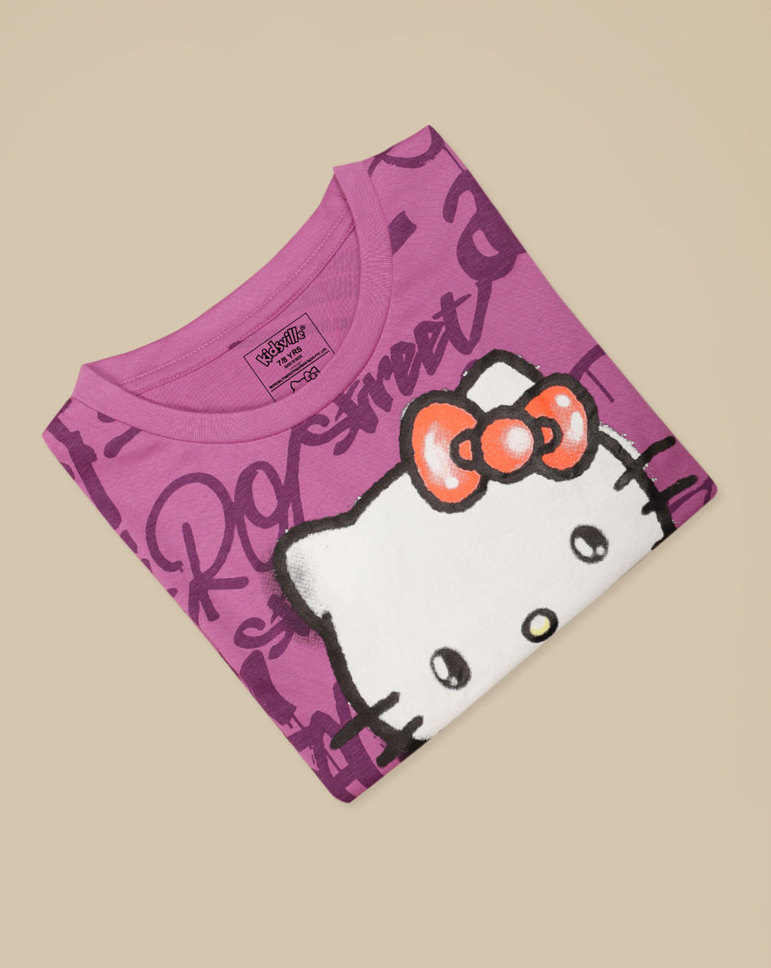 Hello Kitty Printed Oversized Tshirt For Girls