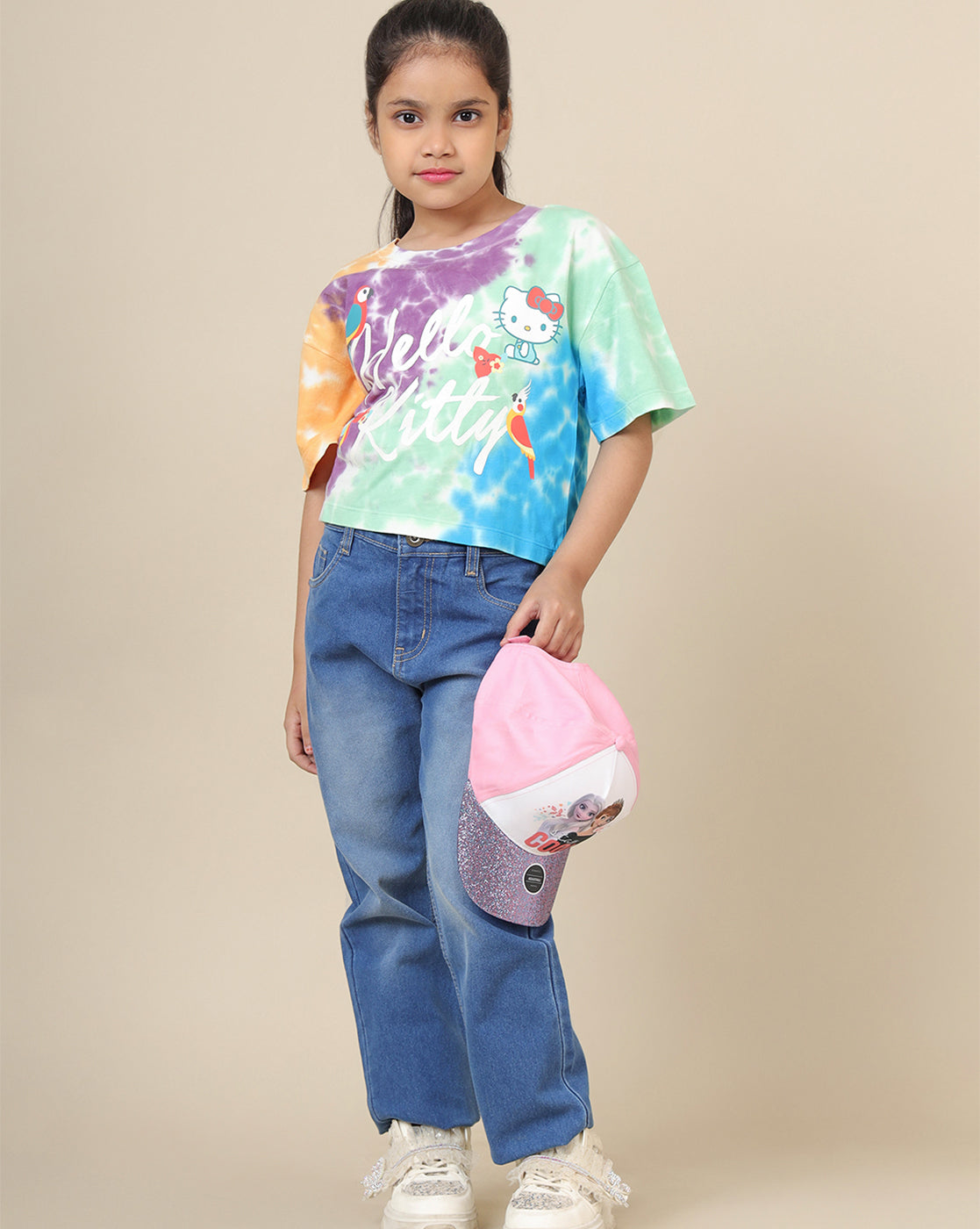 Hello Kitty Printed Boxy Fit Tshirt For Girls