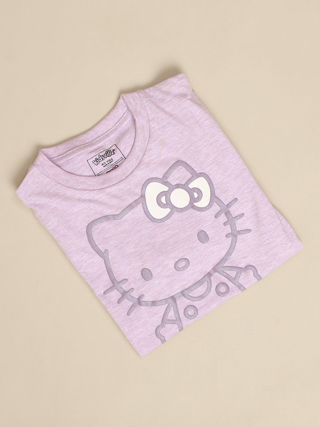 Hello Kitty Printed Regular Fit Tshirt For Girls