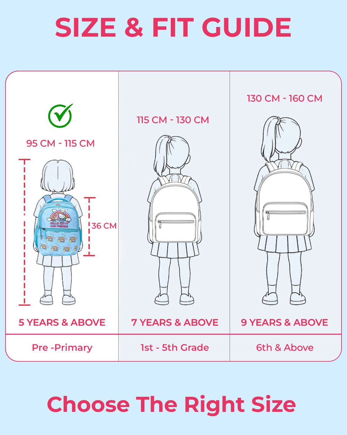 Sanrio Hello Kitty and Friends 10L Backpack for Kids Girls