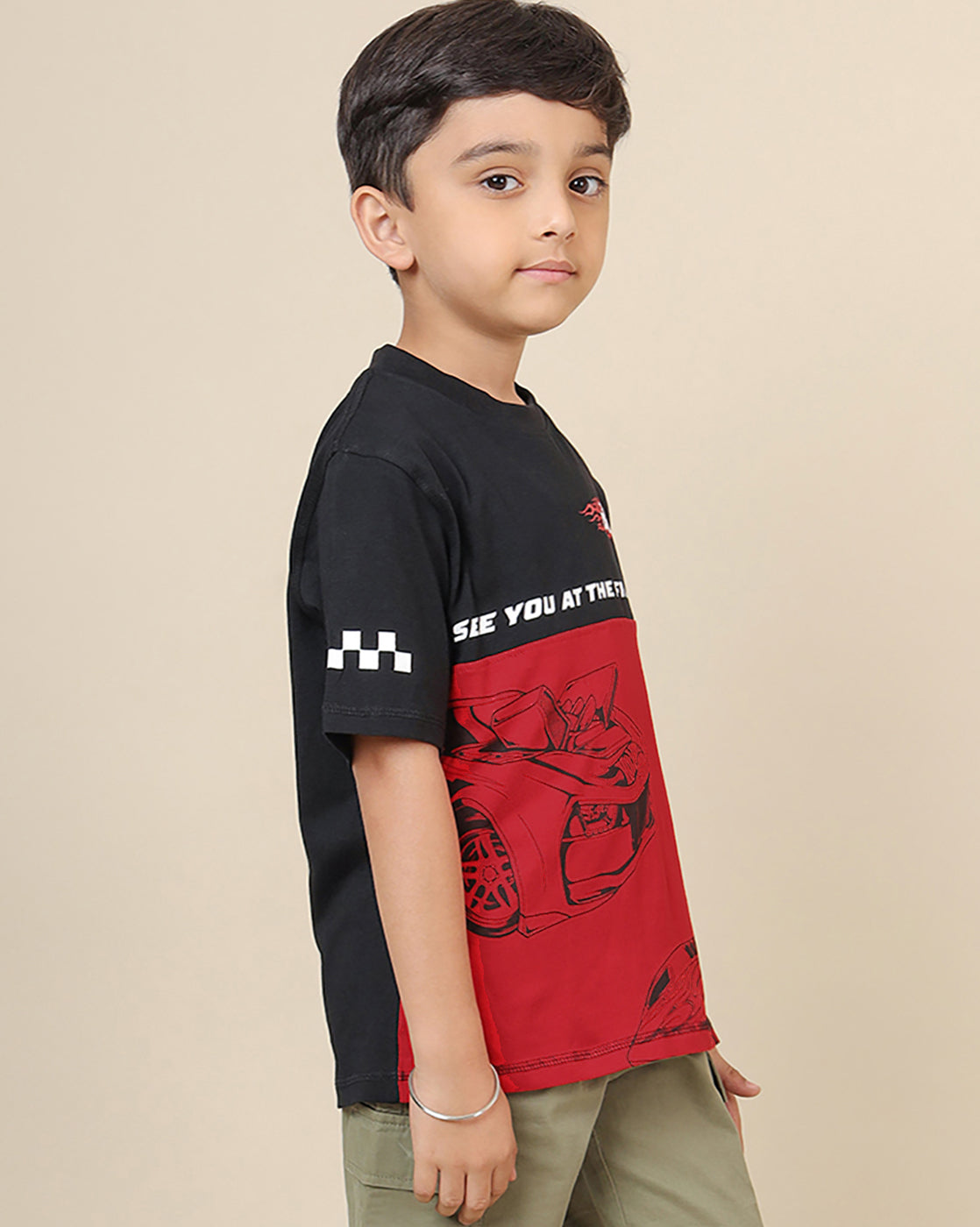 Hot Wheels Printed Regular Fit Tshirt For Boys