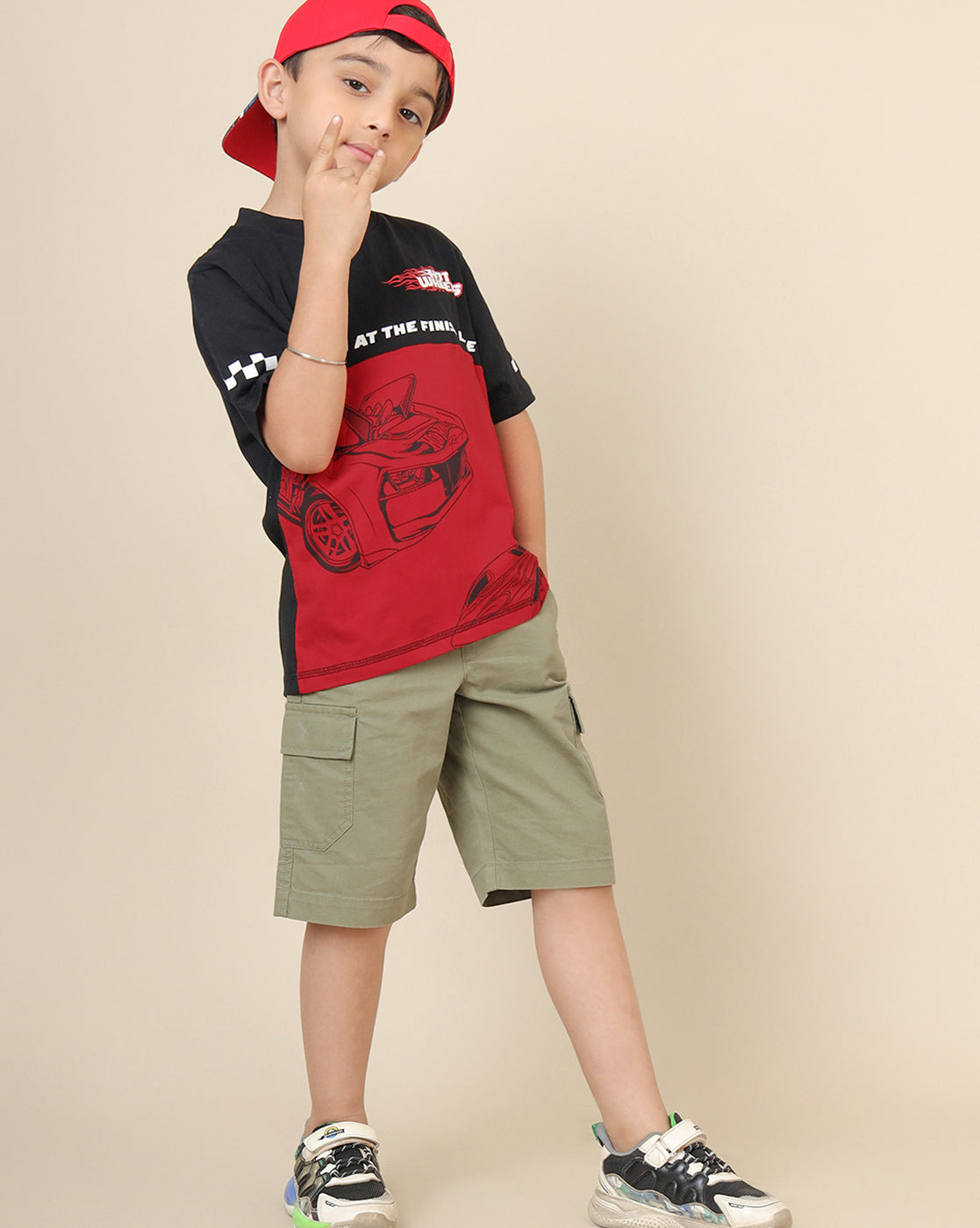 Hot Wheels Printed Regular Fit Tshirt For Boys
