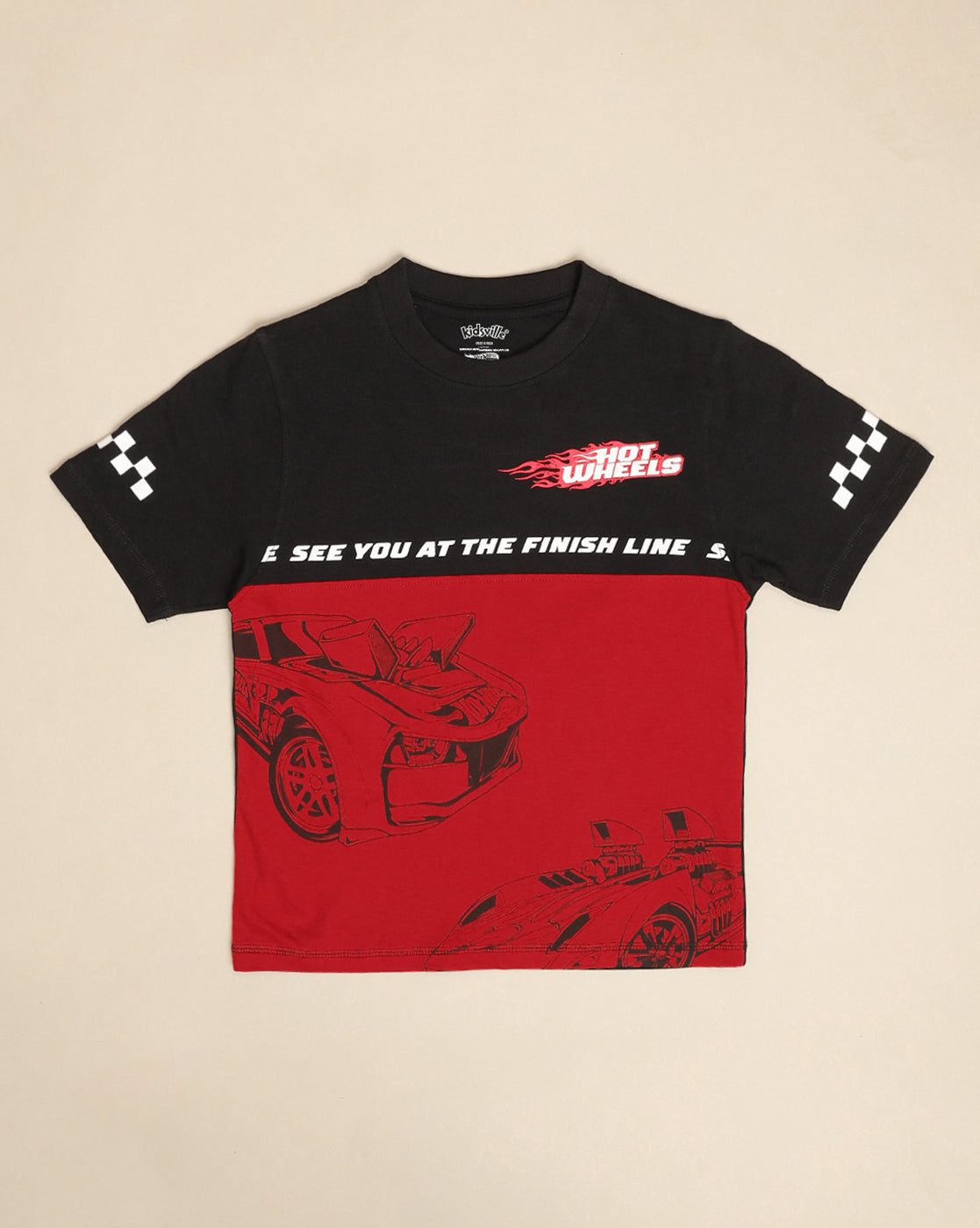 Hot Wheels Printed Regular Fit Tshirt For Boys