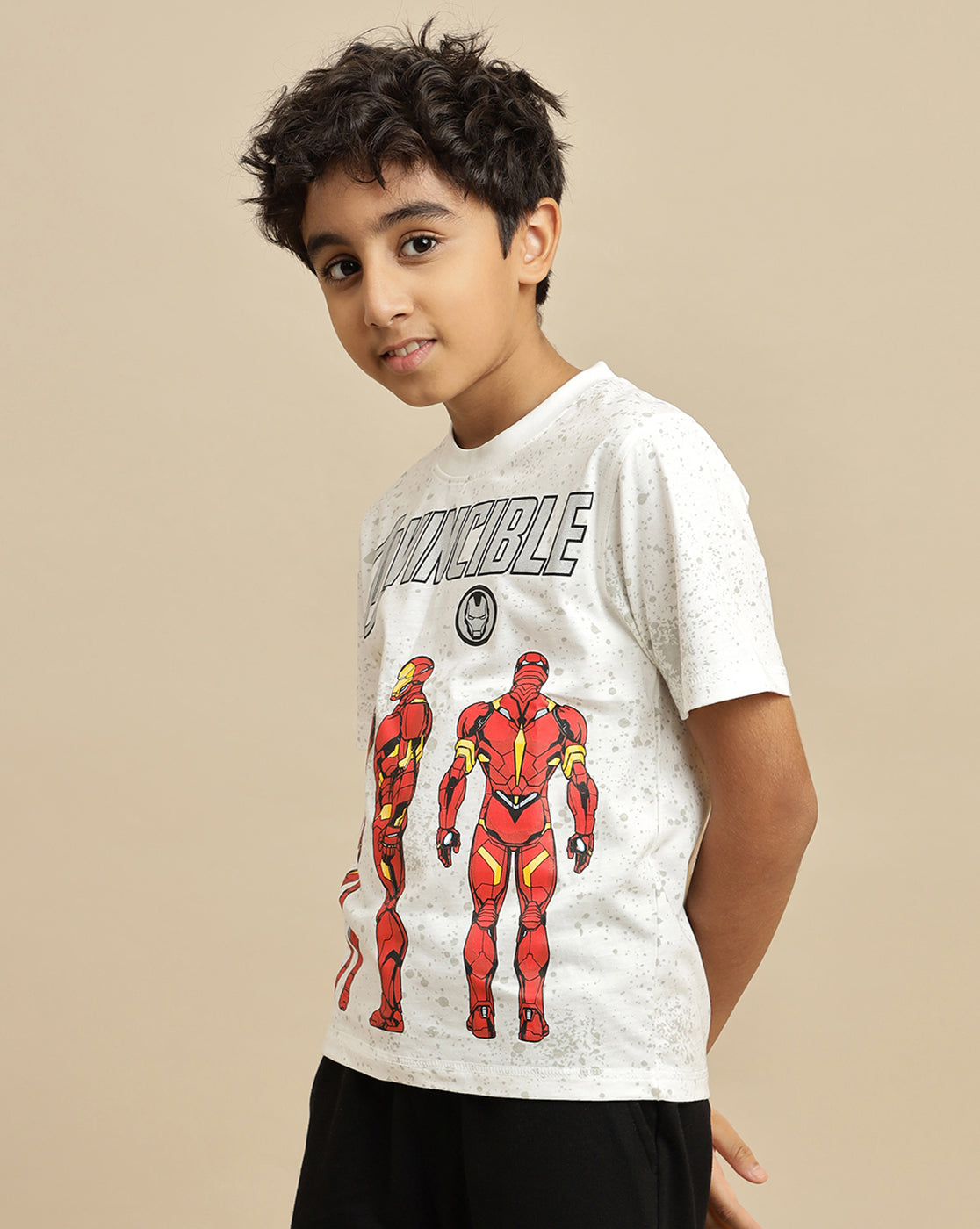 Iron Man Printed Regular Fit Tshirt For Boys