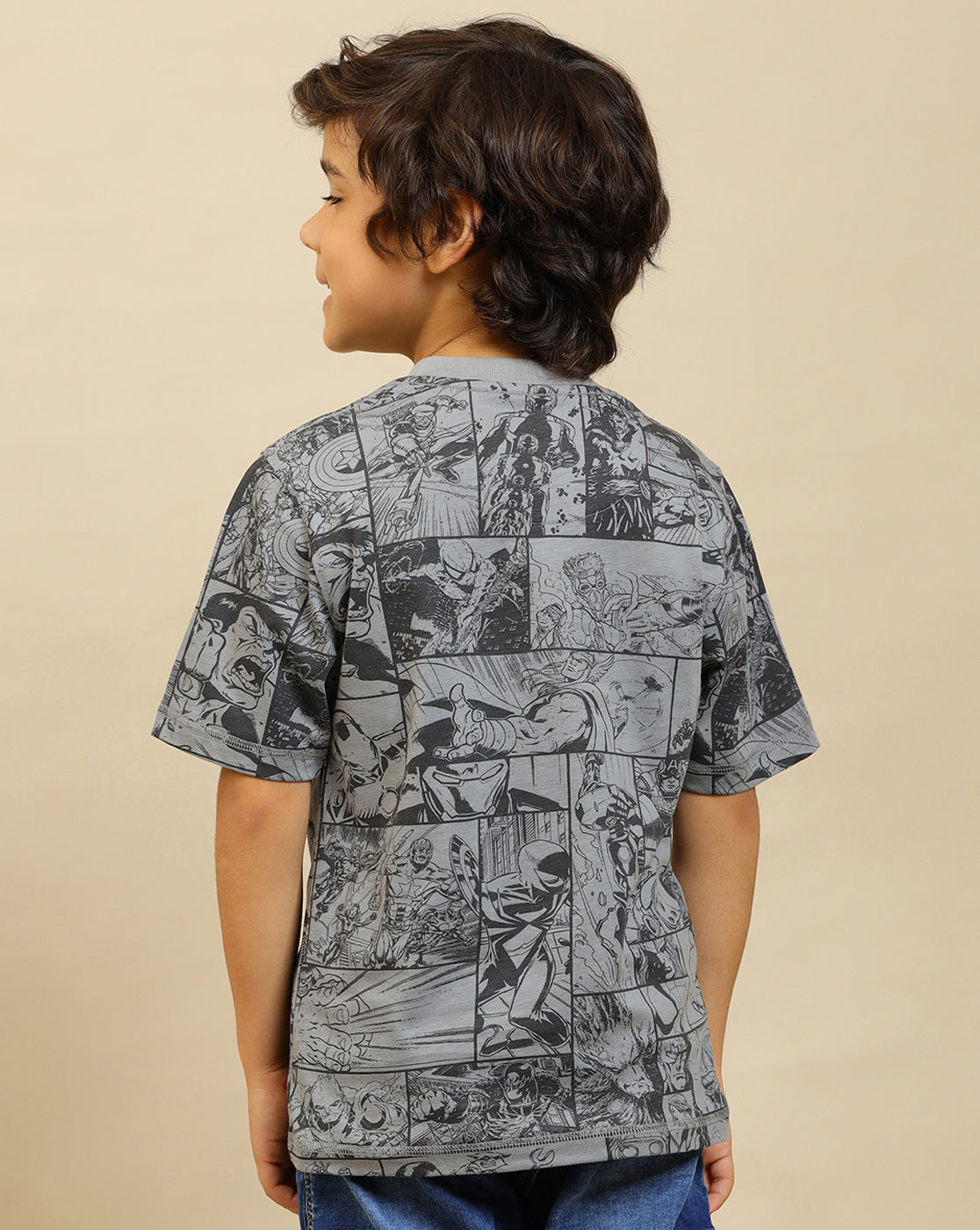 Iron Man Printed Regular Fit Reversible Sequin Tshirt For Boys